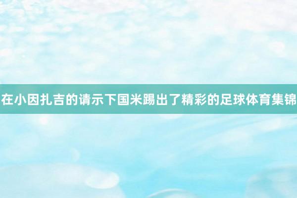 在小因扎吉的请示下国米踢出了精彩的足球体育集锦