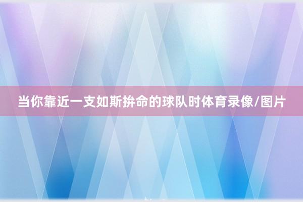 当你靠近一支如斯拚命的球队时体育录像/图片