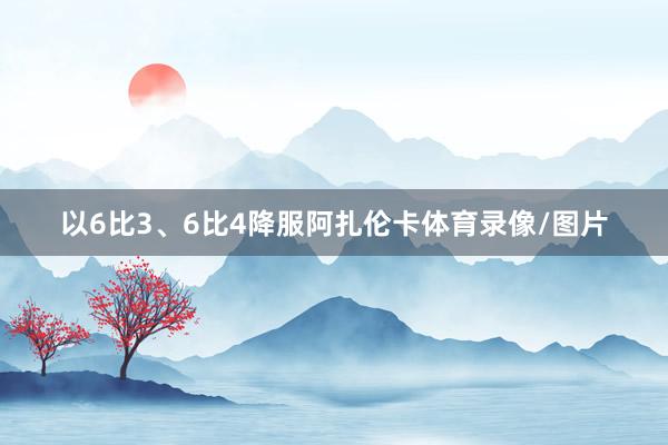 以6比3、6比4降服阿扎伦卡体育录像/图片